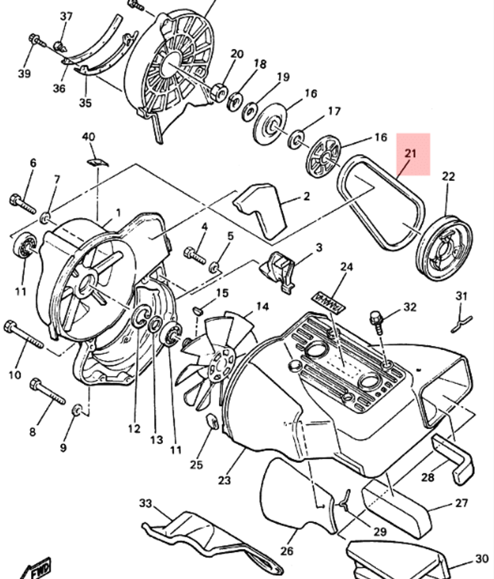 Ремень вентилятора Yamaha VK-540 8H8126120000