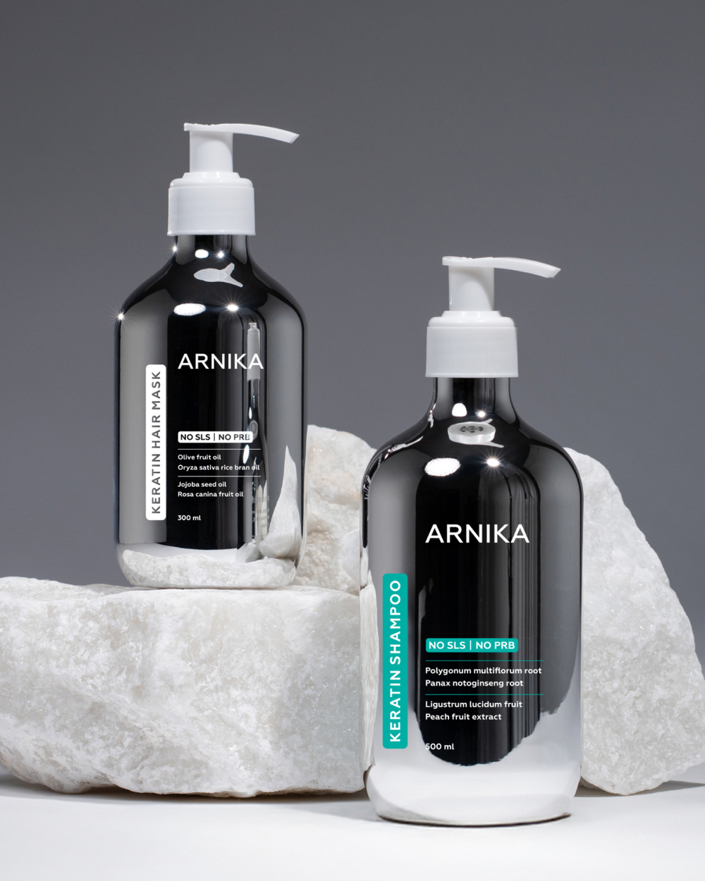 Набор восстанавливающих средств с кератином для ухода за волосами: шампунь и маска для глубокого питания