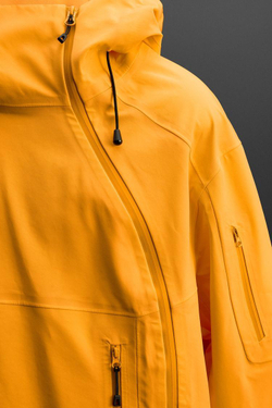 ZARA НЕПРОМОКАЕМАЯ ЛЫЖНАЯ ПАРКА С КАРМАНОМ КЕНГУРУ, ЖЕЛТЫЙ