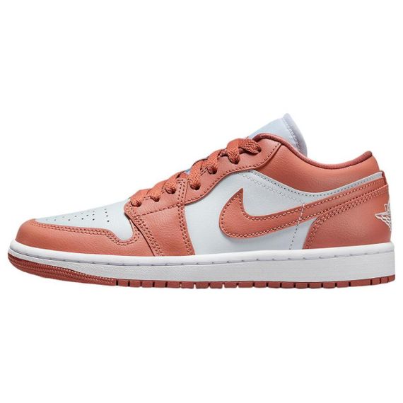 Jordan Air Jordan 1 Винтажные баскетбольные кроссовки Low Топ Белый и красный Женские