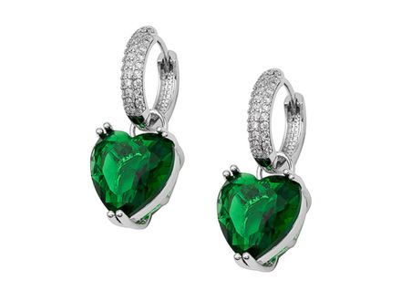 Серьги-Кольца с подвесом Сердце