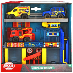 Dickie SOS - Спасательная станция + 3 автомобиля Mercedes Benz 3713017 / артикул   3713017  / GTIN 4006333089084