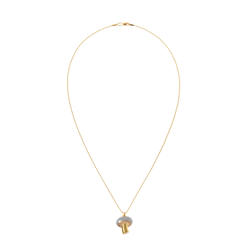 Колье Лесной Гриб – Серое