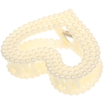 Заколка-краб для волос «Мон Пион», сердце, цвет белый, 7,5см (Блистер)