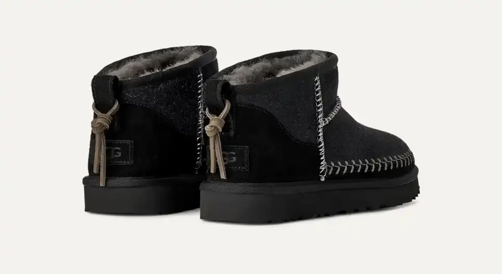 UGG Угги Classic Ultra Mini Biarritz, черный