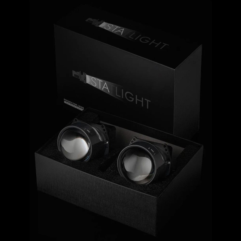 Bi led линзы 3.0 дюйма STATLIGHT A-four, комплект би лед линз, 2 шт