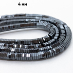 Гематит (имитация), размер около 4*4,2 мм, толщина 1,2 мм, цена за нить 39 см