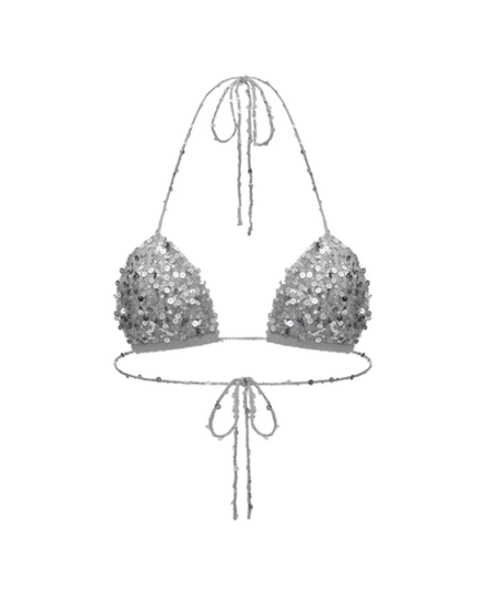 Вязаный лиф Storm серебряный