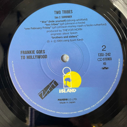 Винтажная виниловая пластинка LP Frankie Goes To Hollywood Two Tribes (Japan 1984) (Obi) 45 RPM Maxi Single