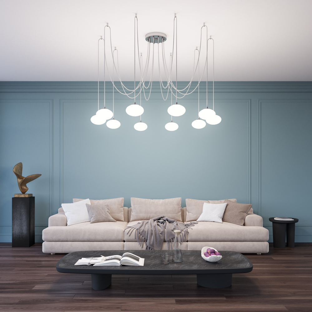 Citilux ATMAN SMART CL226A091 LED RGB Умная подвесная люстра Матовый Хром