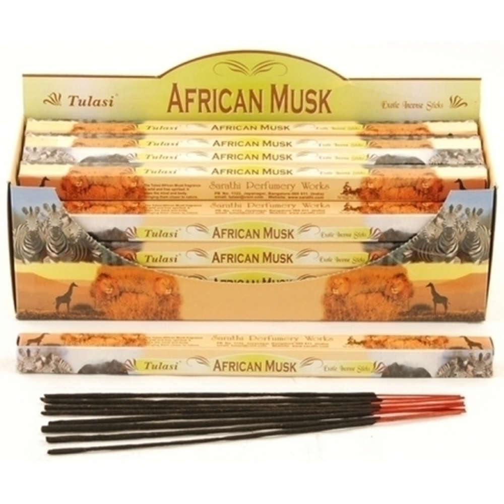 Tulasi African Musk четырехгранник Благовоние Африканский Муск