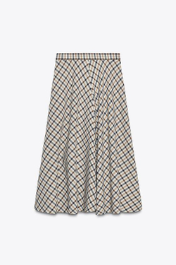 ZARA ЮБКА В КЛЕТКУ — ZW COLLECTION, РАЗНОЦВЕТНЫЙ