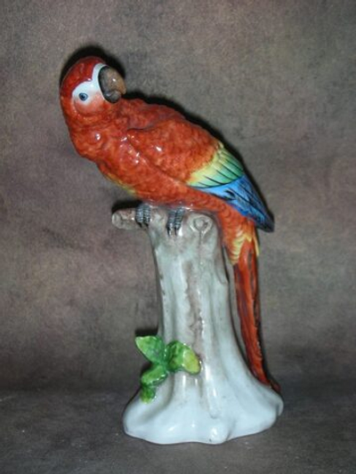 Фарфор. Статуэтка. Птица Попугай. Sitzendorf. Германия
