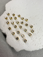 Шатоны 3 мм, Кристалл в золоте, 25 шт