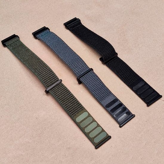 Ремешок TacFit 26 мм. для Garmin Fenix 7x / 6x / 5x / 3, Enduro 2 / Tactix 7, Tactix Delta нейлоновый быстросъемный на липучках (Серый)