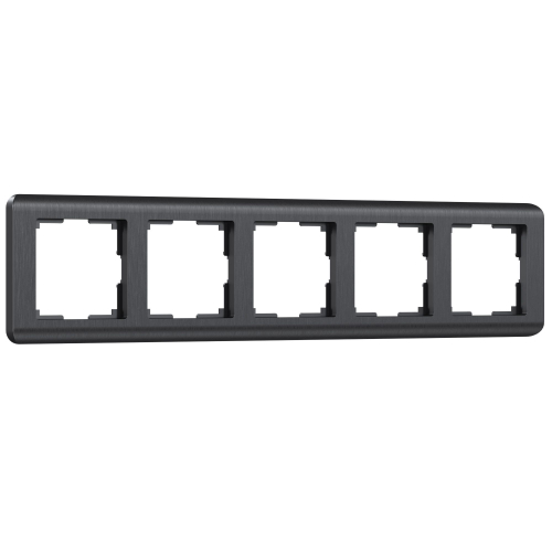 Рамка из поликарбоната на 5 постов Stream графит W0052104