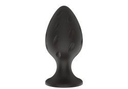 Силиконовая анальная пробка черная M (7.2*3.5cm) 3304-02
