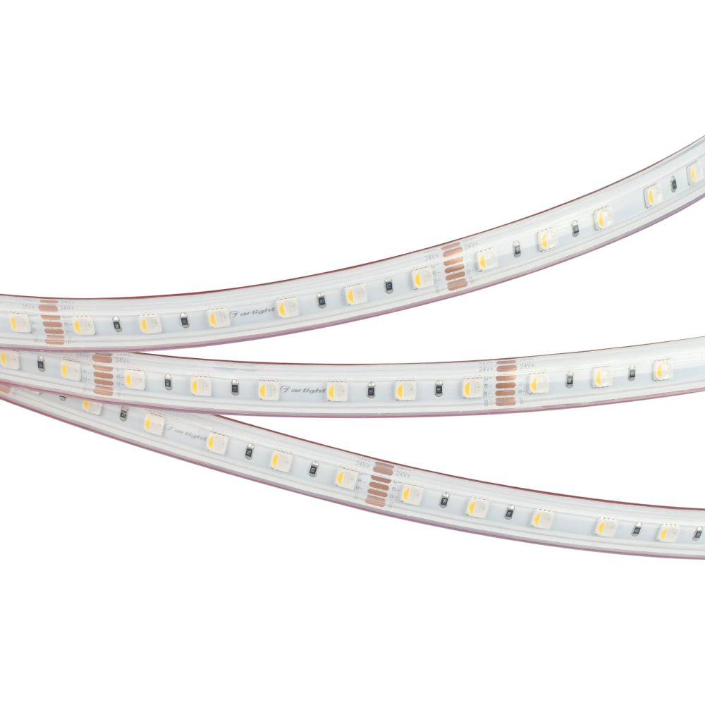 Светодиодная лента RTW-PS-B60-14mm 24V RGBW-Day-4-in-1 (19.2 W/m, IP67, 5060, 5m) (Arlight, -) 034187