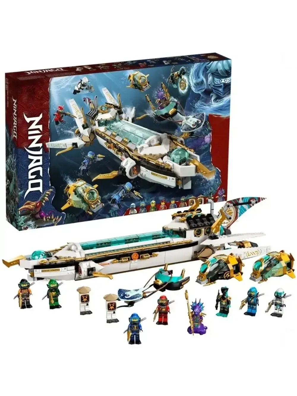 Конструктор Ниндзя Подводный Дар Судьбы 1211 деталей 60086