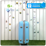 Маленький чемодан King of King, Голубой, S+