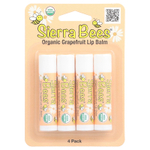 Sierra Bees, органические бальзамы для губ, грейпфрут, 4 шт. по 4,25 г (0,15 унции)