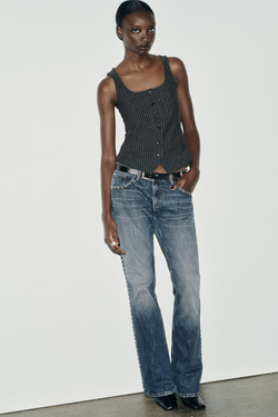 ZARA ТОП-ЖИЛЕТ В ТОНКУЮ ПОЛОСКУ, ПОЛОСКИ