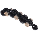 Заколка - банан для волос в пакете «PREMIUM», парадиз, цвет чёрный, 10см