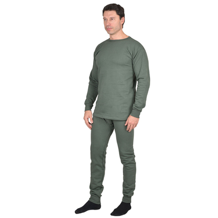 Бельё нательное трикотажное с начёсом (зима),оливковые тона