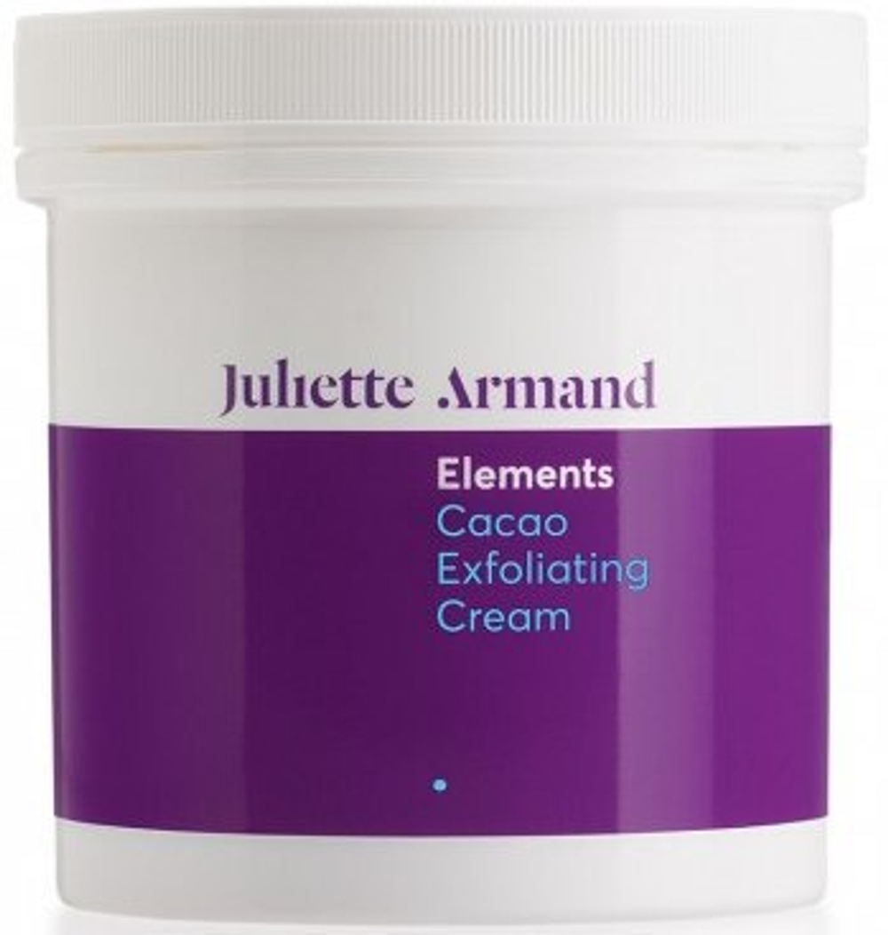 Cacao Exfoliating Cream, Крем-скраб с какао, JULIETTE ARMAND,  способствуют активации фибробластов и повышению синтеза межклеточных структур дермы. Экстракт морского эластина повышает упругость и эластичность кожи.