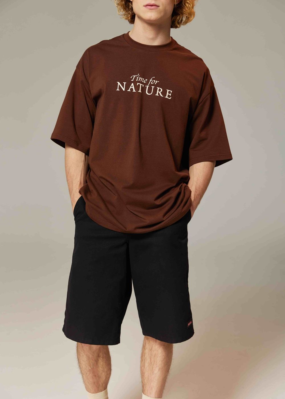 Футболка Called a Garment Birds Коричневая