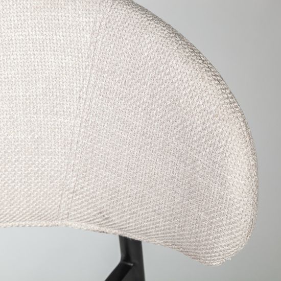 Стул полубарный Adele, ткань, светло-серый