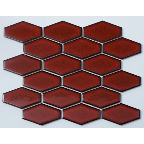 Мозаичная плитка из керамики R-310 Rustic глянцевая гладкая коричневый