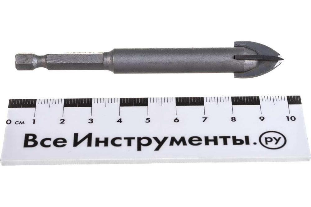 Сверло по стеклу и кафелю ЗУБР Профессионал 4-х резцовый, 14 мм, шестигранный хвостовик 29845-14_z01