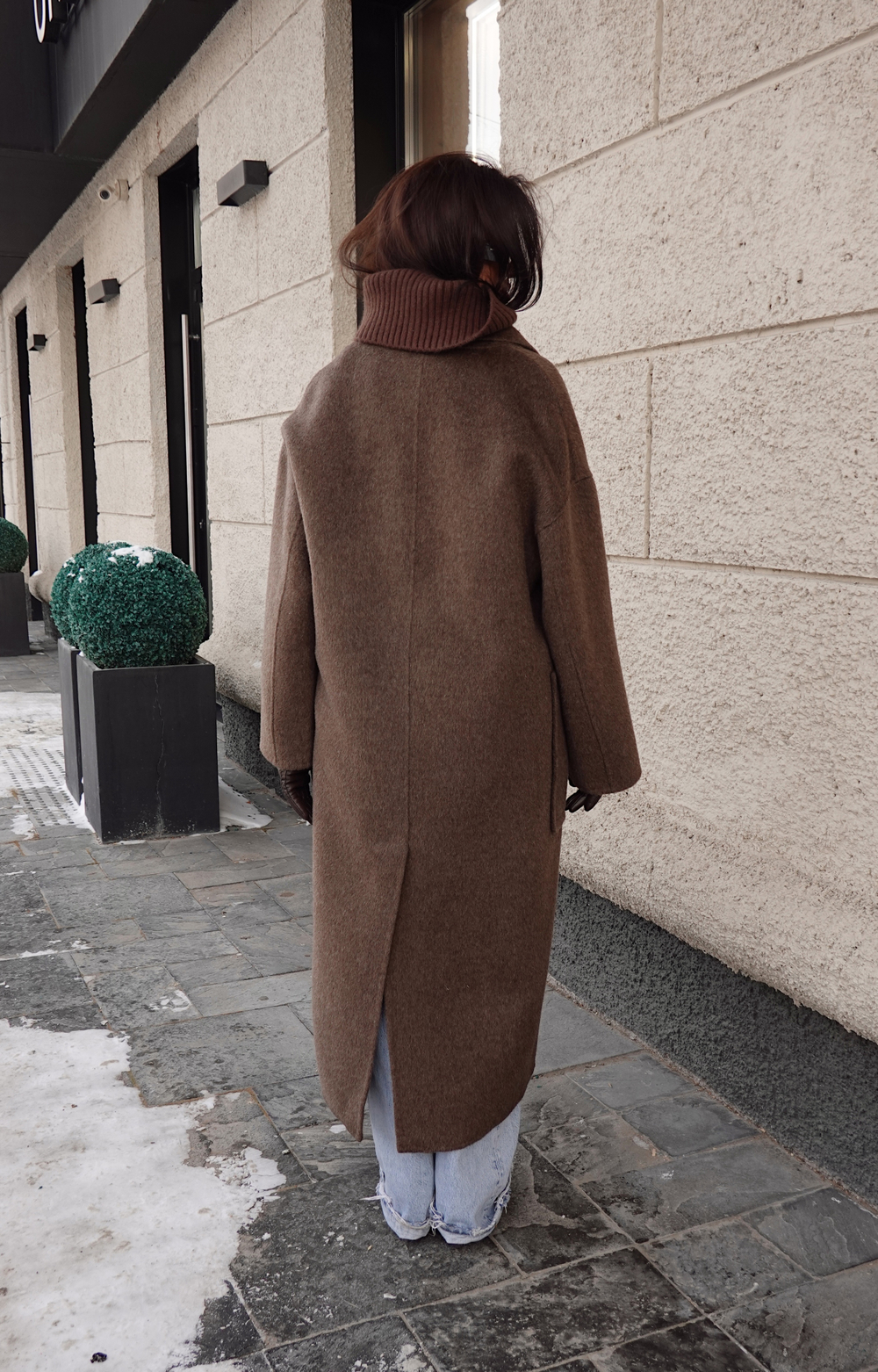 Пальто-двойка из шерсти в комплекте с жилетом