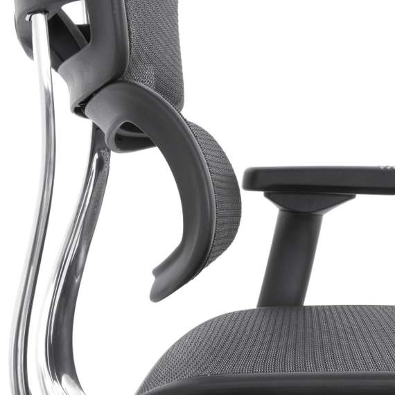 Кресло FALTO Ergohuman Luxury 2 с подножкой ( чёрный каркас /сетка чёрный T-168-B1 Black )