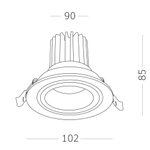 Светильник встраиваемый LED 10W 4000K