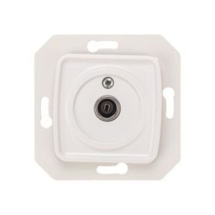 DEA Розетка TV Проходная с/у мех. Бел KRANZ