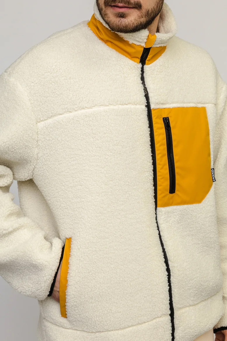 Куртка "барашек" плюшевая, унисекс, цвет "Молочные берега"