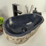 Раковина из речного камня RS-64927 47*33*16 0856
