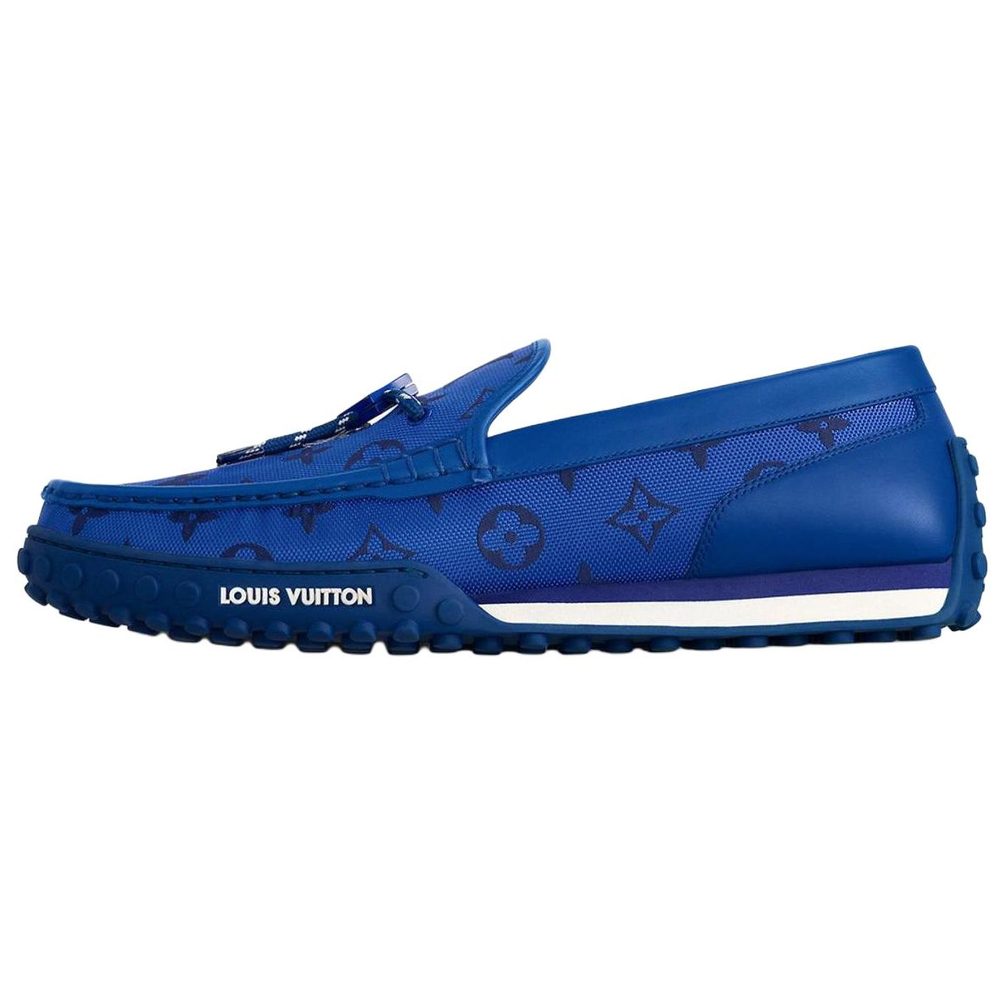 LOUIS VUITTON Racer Gommino Loafers Men"s Blue