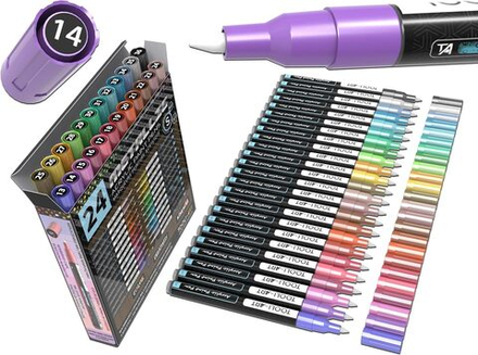 TOOLI-ART акриловые маркеры фломастеры, 24 шт., 0,7 мм Metallic