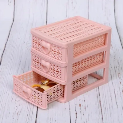 Комод малый «ПАЛЕРМО», цвет пудровая роза, 3 отделения, 13*9*11,5см