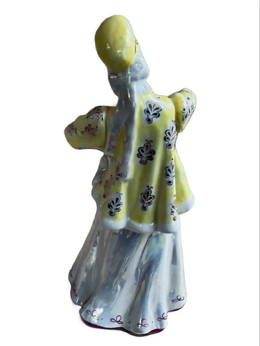 Фарфоровая статуэтка "Лебёдушка" в желтой шубке (Дулево)
