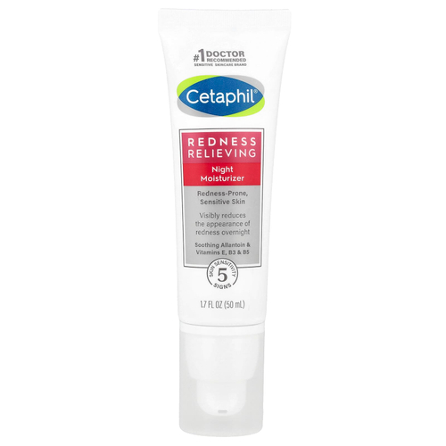 Cetaphil, ночное увлажняющее средство, снятие покраснения, 50 г (1,7 унции)
