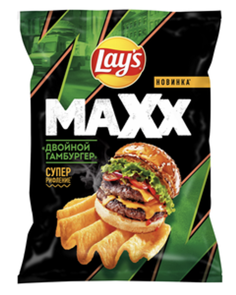Чипсы LAYS МАХХ ДВОЙНОЙ ГАМБУРГЕР 100г