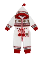 Вязаный комбинезон для новорожденных и малышей на молнии