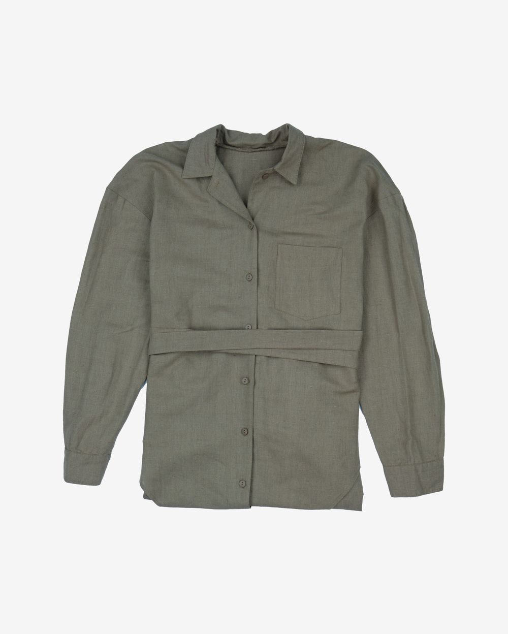 Рубашка льняная Borozna Бежевая