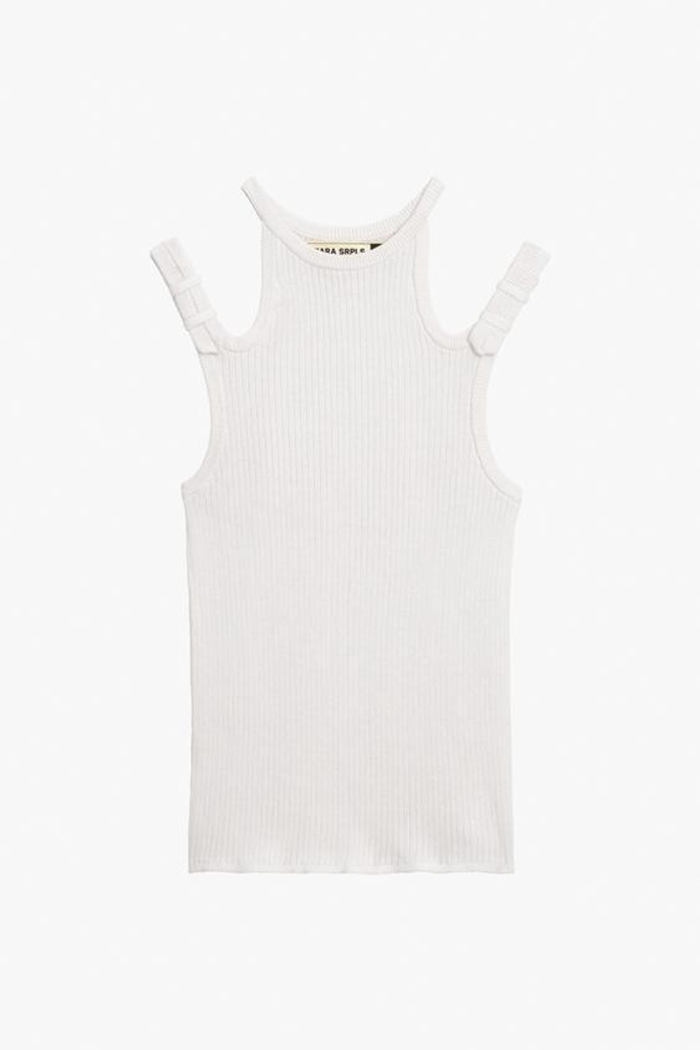 ZARA ТОП БЕЗ РУКАВОВ, БЕЛЫЙ