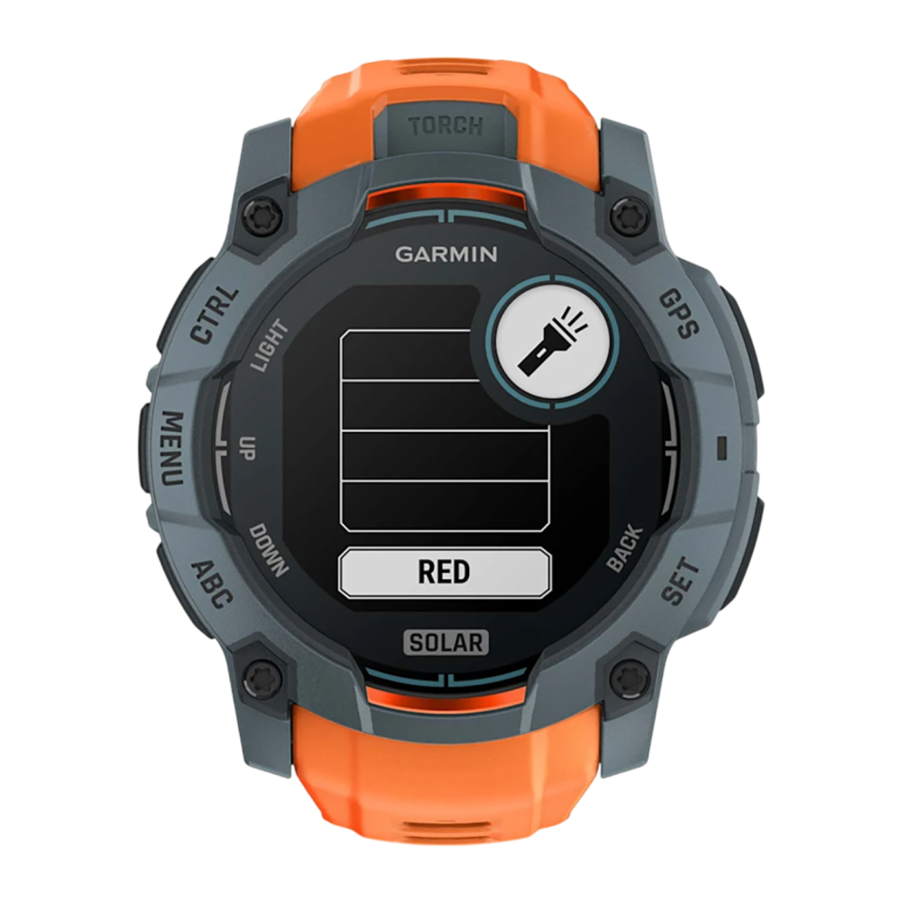 Спортивные часы Garmin Instinct 3, 50 мм, Solar, силиконовый ремешок цвета «солнцестояние» Безель сумеречного цвета, дисплей Solar со стеклом Power Glass. Ремешок с классической застёжкой — на запястье обхватом 141–213 мм