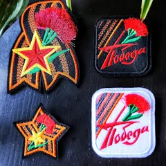 Брошь Победа белая 6*5,5 см/ шт